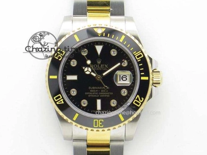 Black 40mm YG 228239 904 Version YG Bracelet Dial Markers BP A2836 Stick New Day-Date Dial on President 0420